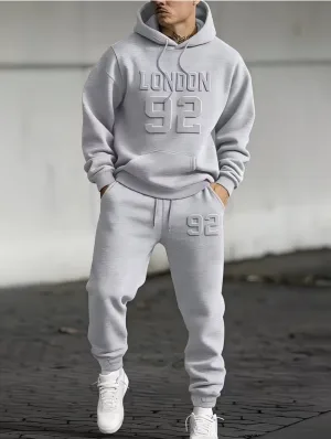 Ensemble de survêtement 2 pièces pour homme, sweat à capuche LONDON 92